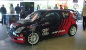 Rally bil(dog ikke den vi kunne komme ud og køre i!) Bagved en stand hvor OneTwo pipe var opstillet!